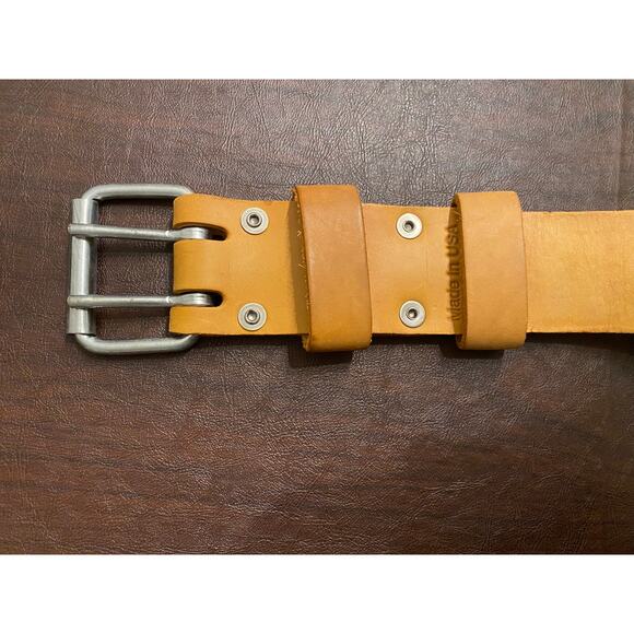 Power Systems Leather Weightlifting Belt Small Tan Double-Prong USA Gym Lift - Picture 7 of 7